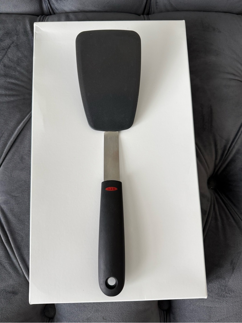 OXO Good Grips Silicone Flexible Turner Spatula Black Heat Resistant New